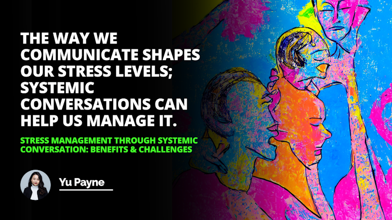 A person in a supportive environment, surrounded by vibrant blue, pink, and yellow colors, talking to another individual while they explore possibilities for growth and resilience nonjudgmentally.