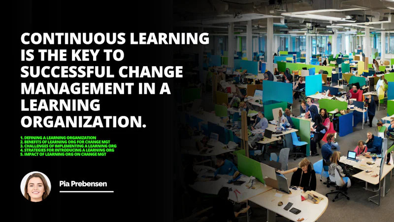 A diverse group of people from different backgrounds and ages seated together in a collaborative workspace, bright blues and greens in the background. They are learning from each other, sharing knowledge and ideas, adapting to changes with organized tools, documents, and technology.