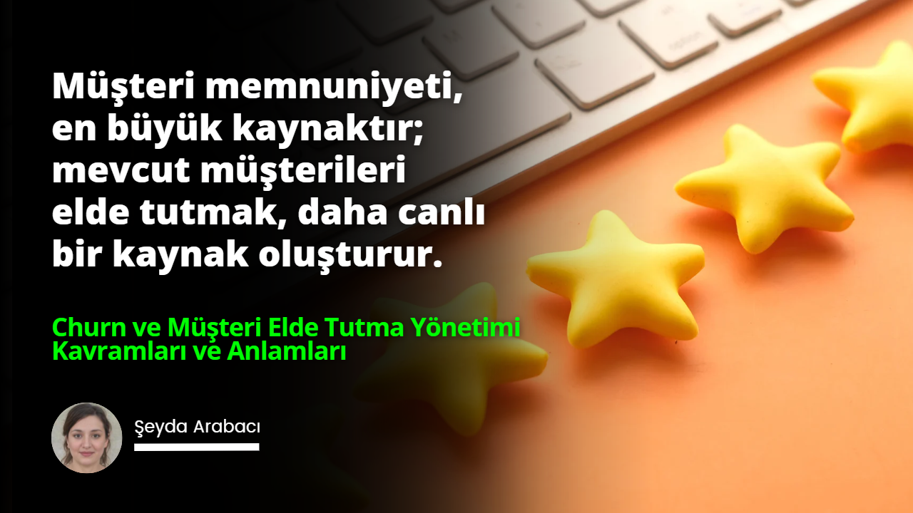 Churn ve Müşteriyi Elde Tutma Yönetimi, müşterilerin satın alma, kullanma ve satın alma sürecinin daha üst seviyede bir kalitede sürdürülmesini sağlamak için uygulanan stratejilerdir. Churn, müşterinin bir ürünün ya da hizmetin satın alma ve kullanma sürecinde çıkış noktasını ifade eder. Müşteriyi Elde Tutma Yönetimi ise, müşterileri daha fazla satın alma için yeni ürünler sunmak ve geçmişte elde edilen müşterileri satın alma döngüsüne devam etmek için tasarlanan stratejileri içerir. Bu stratejiler, müşterilerin ürün ve hizmetleri satın alma sürecinde kalmalarını sağlamak ve onların satın alma isteklerini arttırmak için müşteri iletişimi teknikleri ve dijital teknolojileri de içerebilir.