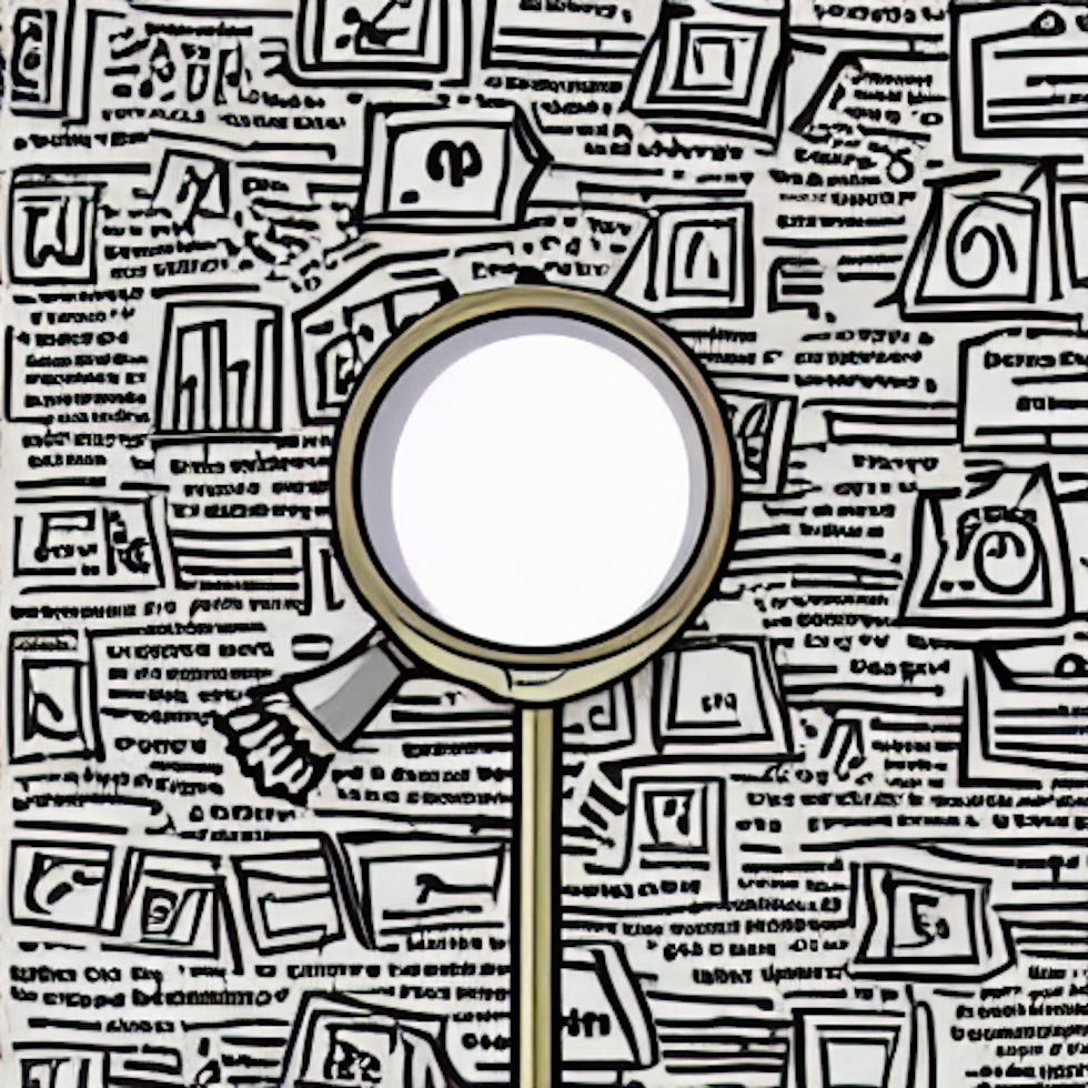 An illustration depicting the significance of defining the problem in the problem-solving process, featuring a magnifying glass scrutinizing the issue, a sturdy base symbolizing the foundation, and an array of problem-solving tools and techniques branching out from the core concept.