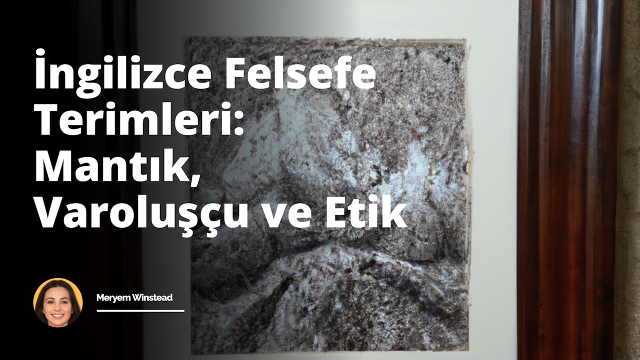 Bu resim, nötr renklerle boyanmış bir kanvas üzerinde beliren üç ayrı sembolle felsefenin üç temel alanını temsil ediyor. Solda, kıvrımlı ve içe kıvrılmış bir beyin, mantık sembolü olarak tasvir ediliyor. Gri tonları ve ayrıntılı çizgileri, karmaşık düşünme ve analiz süreçlerini anımsatıyor. Resmin ortasında, siyah üzerine altın renkli bir soru işareti varoluşçuluğu temsil ediyor. Soru işaretinin etrafındaki karanlık alan, var olmanın bilinmezliğini ve beraberinde getirdiği sonsuz soruları temsil ederken, altın tonu ise bilgelik ve anlayışı simgeliyor. Sağ köşede, doğa olarak tasvir edilen bir ağaç, yeşil ve kahverengi tonlarıyla etiği temsil ediyor. İrili ufaklı yaprakları ve kökleri, doğası gereği karmaşık ve zaman zaman belirsiz olan, ancak insan düşüncesinin önemli bir parçası olan ahlaki değerleri temsil ediyor. Her üç sembol de birbirine değil, yerleşimlerinde dikkatlice düşünülmüş boş alanlarla ayrılan felsefenin bu üç katmanını temsil ediyor.