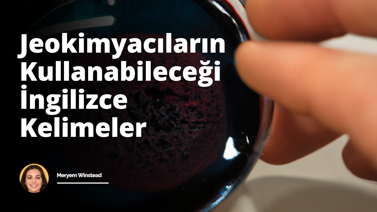 Bu resimde, bir kimya laboratuvarını ve içindeki çeşitli araç gereçleri görebilirsiniz. Ortada, elinde bir laboratuvar şişesini tutan bir kimyager figürü bulunur. Sağında ve solunda, periyodik tablo gibi kimyaya özgü sembolleri ve kelimeleri ile dolu bir yazı tahtası yer alır. Kimyagerin arkasındaki masada, çeşitli laboratuvar cihazları ve deney ekipmanları yer alır; bunlar arasında mavi alevli bir Bunsen bekeri, bir mikroskop ve bir deneysel kuruluş yer alır. Resmin sağ alt köşesinde, bir el, 'İngilizce terminoloji' yazılı bir kitabı dikkatlice açıyormuş gibi çizilmiştir. Resmin genel atmosferi yoğun, ancak öğrenmeye ve bilime adanmış bir hava yaratır.