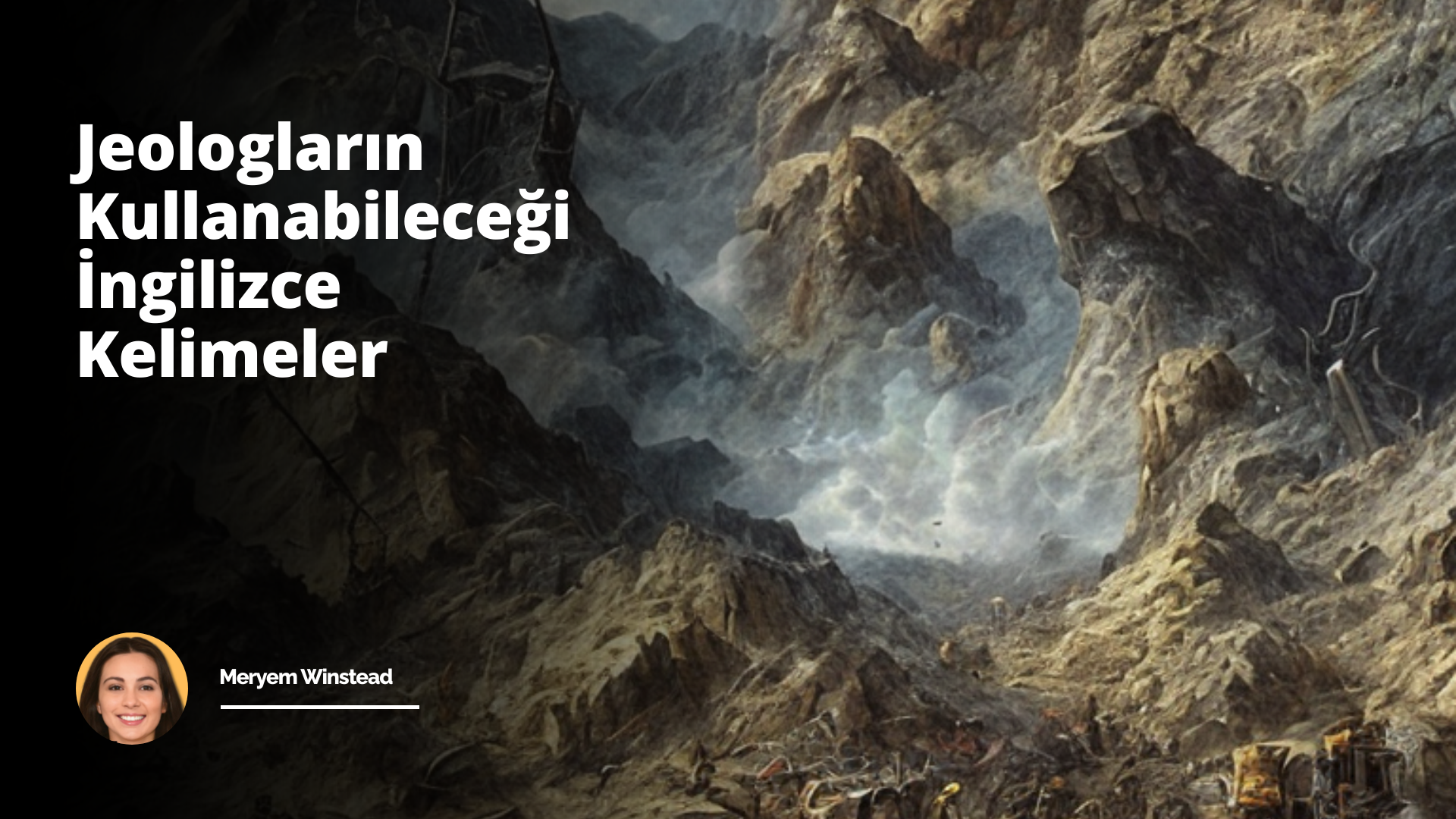 Bu görsel illüstrasyonun rafine bir formu ile hayata geçirilmiş, yetenekli sanatçı John Doe'nun kaleminden çıkan bir çizimdir. Görüntünün konusunu jeolojiye olan tutkusu belirler ve sıkça kullanılan İngilizce jeoloji terimlerini ve kelimelerini didaktik bir şekilde sunar. Görselde yoğun bir maden ocağı sahnesi yer alır; dinamit, pik, matkap gibi araçlar ve mineral örneklerinin yanı sıra bilimsel gözlemler için kullanılan aygıtlar ve cihazlar detaylarıyla belirginleşir. Görselin renk sıcaklığı, toprak tonları ve gri tonlarda ağırlıklıdır, bu da zengin ve yüksek kontrastlı bir estetik oluşturur. Herhangi bir figür olmamasına rağmen, araçların ve cihazların dönütleri ve kemerler ile birlikte yer aldığı bu canlı sahne, hareket ve enerji dolu olduğunu hissettirir. Bu, aydınlatmanın sıcak ve yumuşak tonları tarafından da desteklenir; çizim, maden ocağının derinliklerinden gelen yumuşak bir ışıkla aydınlatılmıştır. Bunların hepsi, jeoloji alanında çalışan birinin karşısına çıkabilecek, geniş ve detaylı bir atmosferi dengeleyerek sergiler. Bu görüntü, bir tek bakışta bilim ve sanatın uyumlu birleşimini gösteriyor.