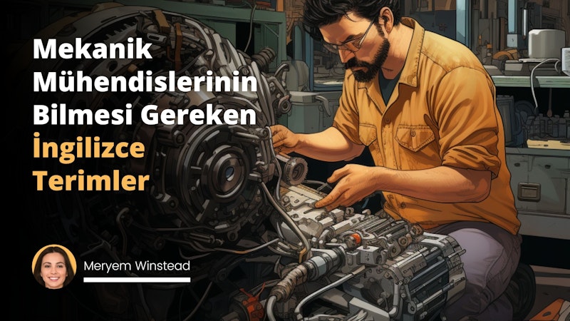 Bu görselin konsepti, mekanik mühendisliği odaklı İngilizce terimlerle dolu bir çalışma ortamını, modern çizgi roman formunda ele alıyor. Sanatçı seçimimiz ise bu alanda meşhur olan, detaycı ve renklerle arasındaki uyumu çok iyi dengeleyen Fahrettin Deveci. Görselde, büyük bir masanın üzerinde mühendislik araçları, projeler, bilgisayar ve İngilizce terimlerin Türkçe karşılıklarını içeren kitaplar bulunan bir çalışma odası atmosferine tanık oluyorsunuz. Işıklandırma, tavan lambasından ve masanın üzerindeki masa lambasından yapay bir ışık sağlarken, renk sıcaklığı hafif bir sarı tonuna sahip, bu da odanın genel atmosferini sıcak ve samimi hale getiriyor. Masanın arkasında duran mekanik mühendisinin ifadesi, yoğun ve odaklanmış olduğunu gösteriyor. Şık bir elbiseyle, neşeli ve hırslı bir ifadeyle terimleri ezberliyor. Aydınlatmanın yoğun olduğu masanın üzeri, detaylı ve renkli bir şekilde çizilmiş, izleyicinin mekanik mühendisliği ve İngilizce terimlere göz atabilmesi için oldukça fazla detaylar eklenmiş. Çalışmada, çizgi romanın dinamizmi, gerçekçi ayrıntıları ve geniş renk paletiyle desteklenmiş.