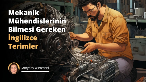 Bu görselin konsepti, mekanik mühendisliği odaklı İngilizce terimlerle dolu bir çalışma ortamını, modern çizgi roman formunda ele alıyor. Sanatçı seçimimiz ise bu alanda meşhur olan, detaycı ve renklerle arasındaki uyumu çok iyi dengeleyen Fahrettin Deveci. Görselde, büyük bir masanın üzerinde mühendislik araçları, projeler, bilgisayar ve İngilizce terimlerin Türkçe karşılıklarını içeren kitaplar bulunan bir çalışma odası atmosferine tanık oluyorsunuz. Işıklandırma, tavan lambasından ve masanın üzerindeki masa lambasından yapay bir ışık sağlarken, renk sıcaklığı hafif bir sarı tonuna sahip, bu da odanın genel atmosferini sıcak ve samimi hale getiriyor. Masanın arkasında duran mekanik mühendisinin ifadesi, yoğun ve odaklanmış olduğunu gösteriyor. Şık bir elbiseyle, neşeli ve hırslı bir ifadeyle terimleri ezberliyor. Aydınlatmanın yoğun olduğu masanın üzeri, detaylı ve renkli bir şekilde çizilmiş, izleyicinin mekanik mühendisliği ve İngilizce terimlere göz atabilmesi için oldukça fazla detaylar eklenmiş. Çalışmada, çizgi romanın dinamizmi, gerçekçi ayrıntıları ve geniş renk paletiyle desteklenmiş.