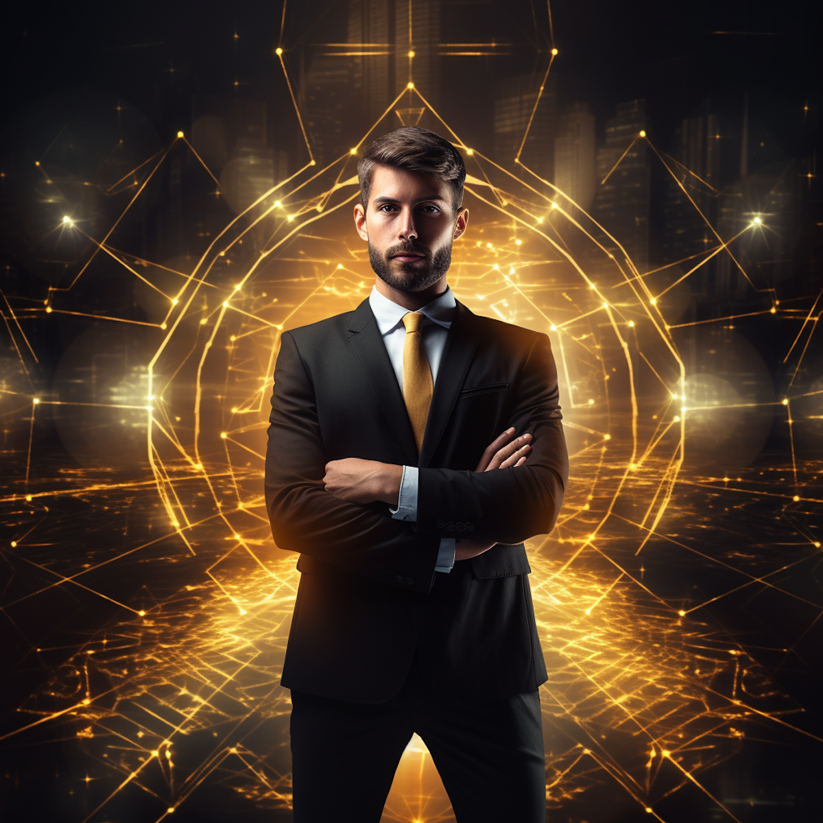 In the center of the image stands a focused and determined individual, wearing professional attire. Their body language exudes confidence, suggesting a commitment to lifelong learning for professional growth. The person is surrounded by a soft, golden-yellow glow, representing the benefits and opportunities that come with continuous learning. Behind the individual, a digital screen displays a dynamic and evolving world of industry advancements. The screen is filled with a mix of geometric shapes and lines in black and white, symbolizing the ever-changing landscape of technology and methodologies in the professional sphere. To the left of the central figure, a stack of books and educational materials represents the wealth of knowledge and skills that can be acquired through lifelong learning. The books are neatly arranged, signifying the structured and organized approach to professional development. On the right side of the image, a winding road stretches into the distance, indicating the journey of lifelong learning. The road is paved with black and white pebbles, representing the different facets of knowledge and experiences one encounters on their path to professional growth. Above the central figure, a sun shines brightly, casting its rays over the entire image. The sun symbolizes enlightenment and the illuminating impact that continuous learning has on one's professional journey. In the foreground, a signpost points in multiple directions, each displaying the names of different industries and career paths. This signifies the diverse opportunities and possibilities that open up through continuous professional development. The overall composition of the image exudes a sense of progression, ambition, and dedication to personal and professional growth. The strategic use of colors and symbolism aims to inspire and motivate individuals to embrace lifelong learning as a means of achieving success and advancement in their careers. Through this visually compelling photograph, the theme of "Professional Development" is effectively conveyed, capturing the importance of continuous learning and adaptation to excel in an ever-changing job market.