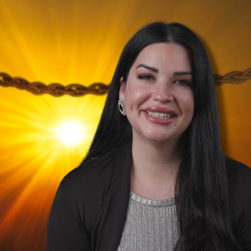 This image includes stress management course instructor. This image represent the stress with as a chain and appearing the sun for illustrate to get rid of stress with this course. This is stress management course image, 8k, high-quality image.