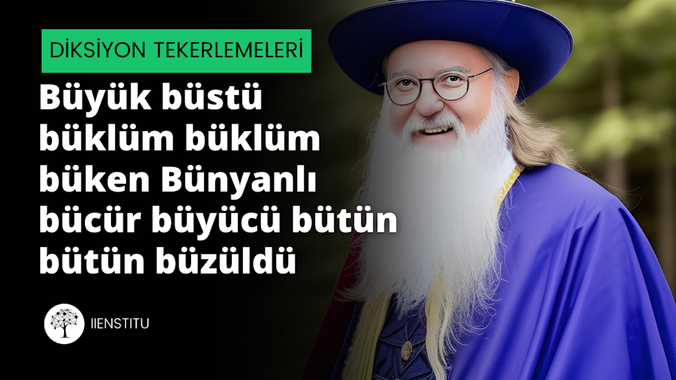 Büyük büstü büklüm büklüm büken Bünyanlı bücür büyücü bütün bütün büzüldü