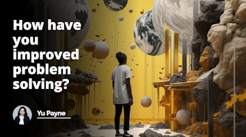 A visually stunning YouTube cover image showcasing a yellow, black, and white color palette. It depicts a thought-provoking scene representing 'problem solving' through symbolic elements, allowing viewers to grasp its meaning instantly.