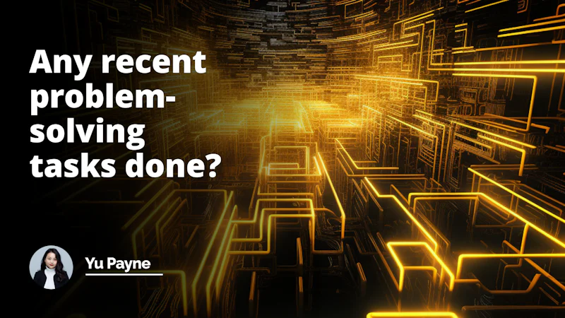 Yellow and black background with a splash of white. Electric lines and neon lights in the shape of a maze leading to a bright, shining destination. Symbolizes problem-solving tasks during a transformative journey.