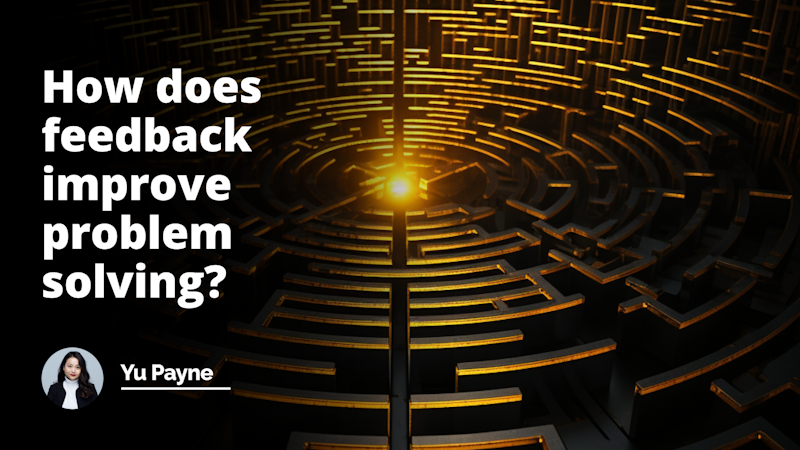 Abstract yellow and black lines converge in a mesmerizing twist, forming a labyrinth of possibilities. Illuminated by light, the intricate path symbolizes how feedback enhances problem solving.