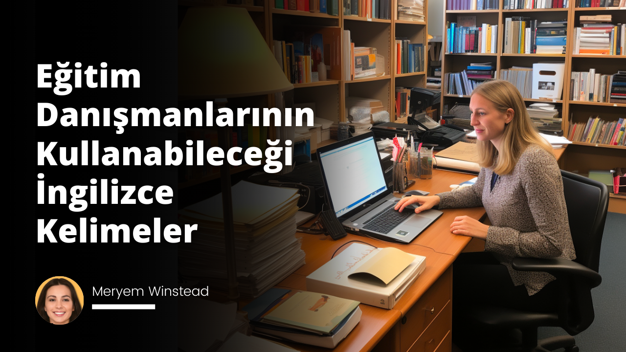 Bu resim, bir eğitim danışmanının farklı araçlarla donatılmış bir masasının önünde oturduğu bir ofis ortamını tasvir ediyor. Eğitim danışmanının masasında, kitaplar, bir laptop, ve çeşitli notlar bulunuyor. Arkadasında kitaplarla dolu bir kitaplık göze çarpıyor. Danışmanın etrafı, iyi aydınlatılmış ve dolaplar, rafalar ve duvarlarda asılı olan eğitim materyalleriyle dolu. Eğitim danışmanı, samimi bir tebessüm ile bize dönük ve elini masanın üzerinde bir açık kitaba uzatmış şekilde tasvir edilmiştir, sanki bir öğrenciye veya ebeveyne anlatıyormuş gibi. Resim genel olarak, bilgi dolu, sıcak ve hoşgörü dolu bir atmosferi ifade eder.