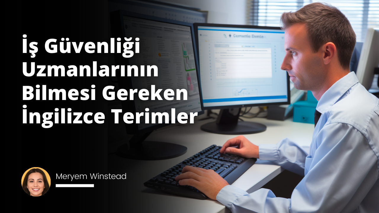 Bu resim, bir iş güvenliği uzmanının ofiste oturduğunu ve bilgisayarında çeşitli iş güvenliği terimlerini araştırdığını gösteriyor. Uzman, konsantre bir ifadeyle ekranı inceliyor ve bilgisayarı kullanmak için ellerini kullanıyor. Bilgisayar ekranında açıkça görünen bazı iş güvenliği terimler, 'Risk Değerlendirme', 'Acil Durum Planlama', 'Hazard Tanıma' ve 'Kişisel Koruyucu Ekipman'ı içeriyor. Uzmanın yanında, alınan notların bulunduğu bir not defteri bulunmaktadır. Arkadaki duvarda dünya haritası, globallaşmanın iş güvenliği uygulamalarının önemini temsil ediyor. Tüm resim, iş güvenliği uzmanlığının hem teknik bilgi hem de global perspektif gerektirdiği mesajını iletiyor.