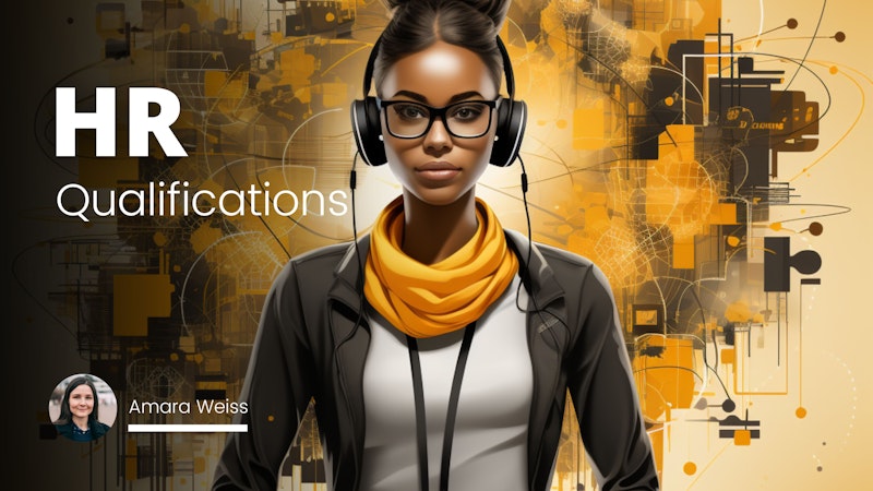 HR guidebook, roles silhouettes, credentials badge, yellow-black-white spectrum, dynamic backdrop, Youtube cover dimensions, meaningful symbolism, midjourney vibe.