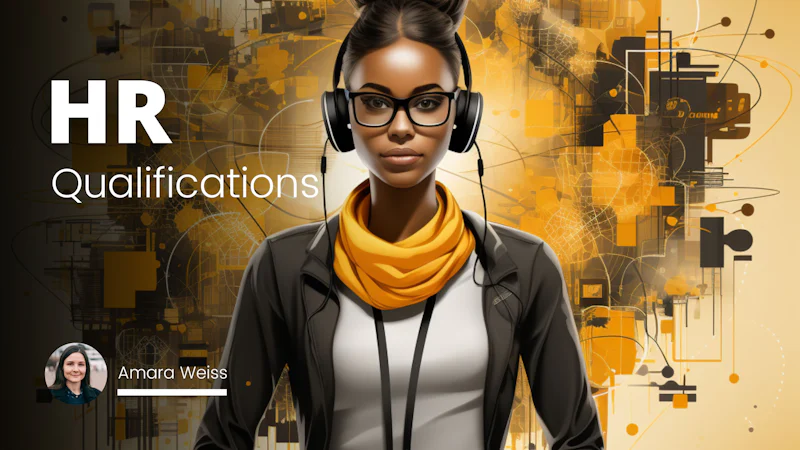 HR guidebook, roles silhouettes, credentials badge, yellow-black-white spectrum, dynamic backdrop, Youtube cover dimensions, meaningful symbolism, midjourney vibe.