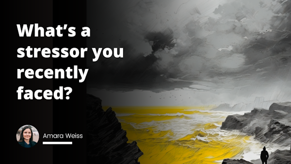 Yellow, black, and white image. A person standing on a cliff, looking out at a vast, stormy sea. The person's face is filled with worry and contemplation.