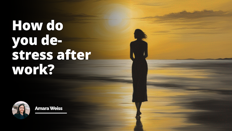 Midjourney’s image depicts a stunning sunset over a tranquil beach, contrasting warm, vibrant yellows against deep, mysterious blacks. A lone figure in silhouette walks along the shore, offering a sense of peace and reflection.