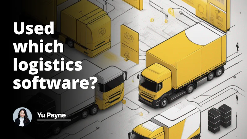 Logistics software interface, dominating screen, black and white scheme, vibrant yellow highlights, details of transportation routes, supply chain elements, no text, meaning decipherable, YouTube cover style.