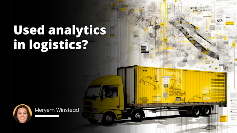 Graphs, numbers, maps indicating logistics analytics, yellow-black-white tones, intriguing, meaningful, YouTube cover-like, detailed, English text-free.
