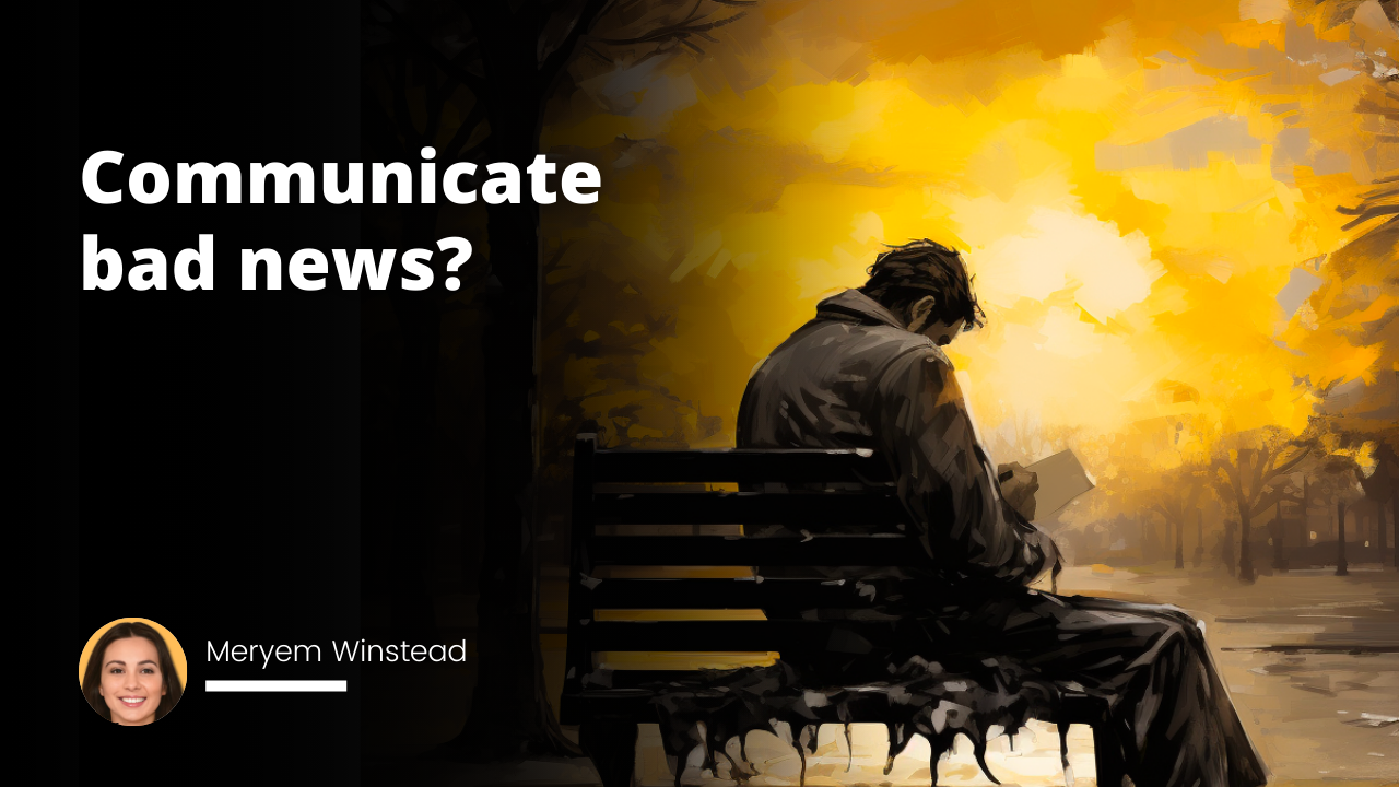 Yellow, black and white hues dominate, person sitting on a park bench, head in hands, crumpled letter by their side, sunset in the background implying despair and presence of gloomy news.