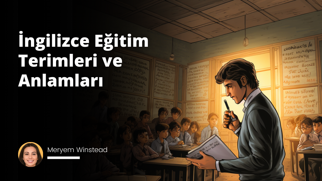 Görsel, İngilizce eğitim terimlerine odaklanan bir çizgi roman formunda olup, usta bir çizgi roman sanatçısı olan Ersin Karabulut tarafından çizilmiş. Geniş bir sınıf sahnesi karşımıza çıkıyor: öğretmenin tahtaya İngilizce bir terim yazdığı ve öğrencilerin bu konuyu kavramaya çalıştığı bir durum tasvir edilmiş. Ayrıca resmin bir köşesinde, sınava hazırlanan öğrencinin hâli vakte dikkat çekiyor. Renk sıcaklığı, soğuk tonların hakim olduğu bir seçki, ki bu da görselin genel atmosferini belirliyor: sıkı bir eğitim süreci ve yoğun bir ders. Aydınlatma, dikkatleri öncelikle tahtaya ve öğretmenin özenli yüz ifadesine çekiyor. Ayrıca, öğretmenin yüz ifadesindeki karışık duygular, hem öğrenciye yardım etme isteği ve sabırlı tavrı, hem de geri kalan öğrencilere hakim olma çabasını yansıtıyor. Öğrencinin ifadesi ise odaklanmışlık ve biraz da karmaşıklığı işaret ediyor. Genel olarak dağınık bir sınıf tasvir edilse de, herkesin aslında konuya odaklandığı, yani öğretim sürecinin yolunda olduğu belirtiliyor.