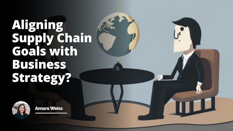 Two cartoon figures seated opposite each other at a long, black table, radiating simplicity and humor, one appears nervous, symbolizing interviewee, the other calm and composed, representing the interviewer, business attire hinting a job interview scenario, oversized globe strategically placed behind them, pin-pointing at various spots, symbolizing global supply chain, intertwined arrows directed toward the globe, suggesting alignment of goals, a magnifying glass focusing on a magnified microchip on table conveying the integration of technology, a chess board placed on the side, chess pieces strategically positioned signifying calculated moves, business strategy, balance beam illustration on the wall, hinting alignment, a financial graph showcasing progress, a humorous twist with the interviewer carrying a magnifying glass to scrutinize the interviewee’s CV, a simulated conveyor belt running around the room showcasing movement, conveying the dynamics of supply chain management.
