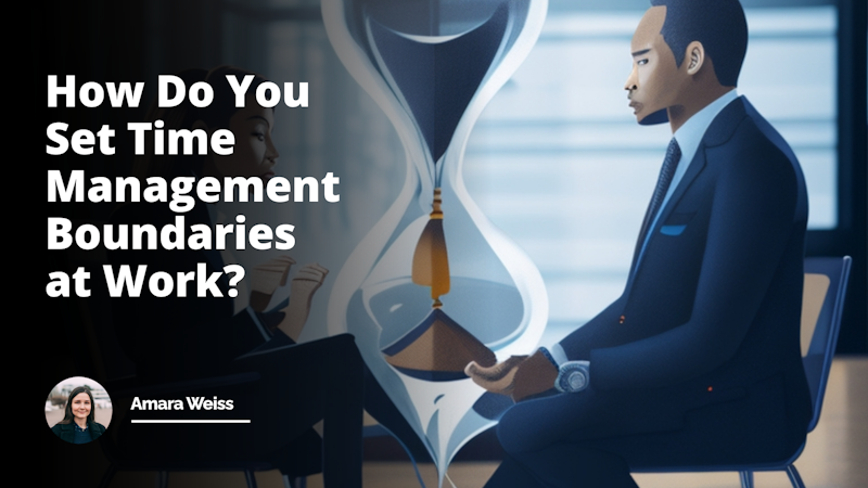 A corporate environment picture featuring two individuals engaged in a formal conversation adhering the depiction of a job interview, one observed as the interviewer, the other as interviewee, both professionally dressed, paradoxically staged inside an hourglass, micro facial expressions of concentration and focus, subtly highlighting the ticking time factor, elements around suggest a time management course, a flipped hourglass on desk, stopwatch, a tactical to-do list laid, personal digital assistant showing schedule, abstract lines indicating efficient time routing from one task to another, external view of an office corporate jungle insinuating professional boundaries within-time management, different clock designs, traditional and digital, scattered on the wall further emphasizing the core theme, sun clock integrating the concept of cycles and balance in professional life, the clever placement of all characters and elements achieves a synchronous balance, renders a subtly humorous feel by the unexpected fusion of corporate and time elements.