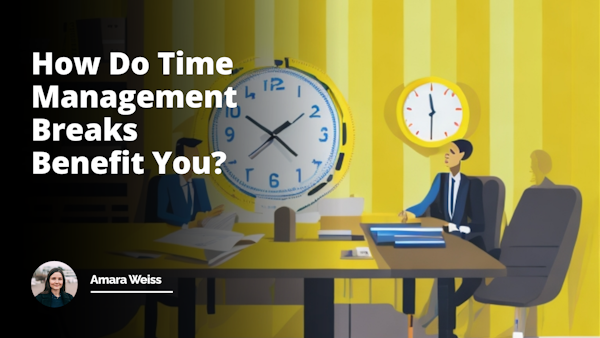 Foreground showing a job interview setting, two individuals sitting across a table, one possibly a HR manager holding a yellow clipboard, candidate looking confident and prepared, a large analog clock on the wall behind depicting importance of time, table decorated with a small checkered flag signalling start of a race hinting towards time management, a small hourglass on the table, several books on shelf related to job prep and time management, window view of employees taking short workout breaks, a smaller table in corner featuring a chess game, hinting strategy and time practices, confusion comedy ensued on the chessboard, bright light coming from the window.