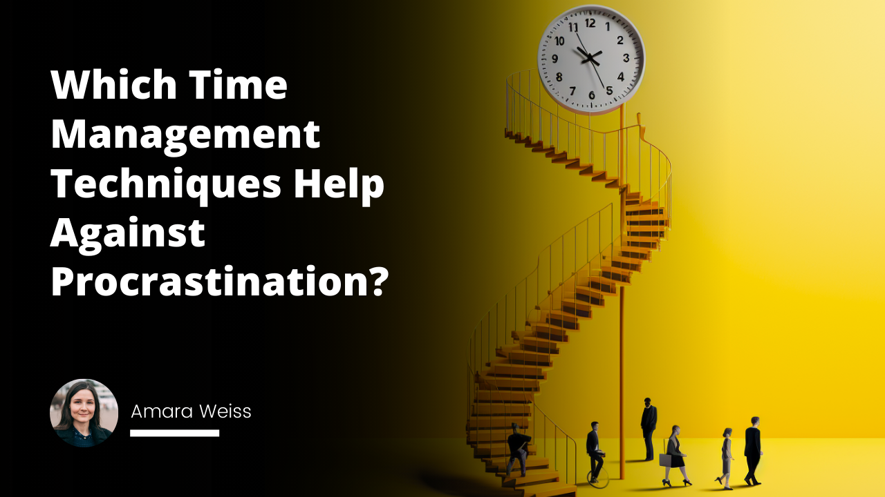Bright-yellow stairs leading towards a towering clock, symbolizing time management, black silhouette figures dotting the stairs, signifying people climbing towards their goals, representing job interview preparation, a fully rotated hourglass on one of the steps, representing procrastination, a magnifying glass focused on a small, white, ticking stop-watch, suggesting various time management techniques, quirky little notebook doodles of light bulb moments interspersed, adding a touch of humor, a sundial casting a long shadow, correlating it with old-fashioned time management, a detailed brainstorming flowchart connecting all these different elements, tying the entire image together, subtle interplay of sunlight and shadows enhancing the visual depth.