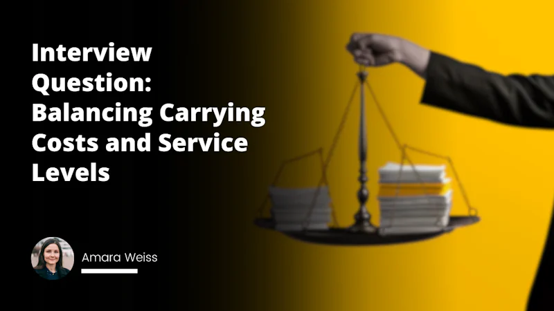 Vibrant yellow background, a pair of hands balancing a scale, one side of the scale holds a money bag symbolising carrying costs, other side carries a container with a check mark, representing service levels, people on both sides signifying importance of balance, close-up shot of a stressed out job applicant in black and white, person flipping through pages of a supply chain management book, subtle indication of preparation for interview, image filled with tension and humor, the job applicant's facial expressions conveys nervousness, a phone with incoming call labeled 'job interview' sits beside the book, precarious balance of the scale visually emphasizes balancing act in Supply Chain Management, smart casual attire of job applicant, humorous element of wearing a tie and shorts, hinting at virtual interview etiquette.