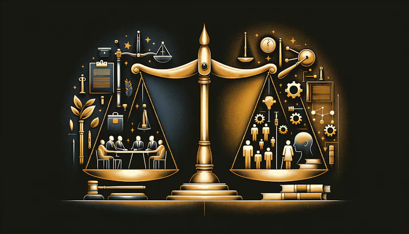 'İşletme hukuku ve İK yönetimi uyumunun önemini anlatan detaylı bir rehber. Uyumun anahtarı için tüm bilgiler burada!'