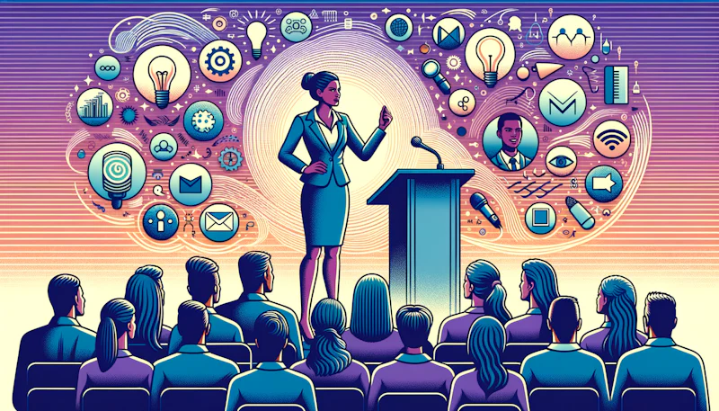 'Hitabet sanatı ile mesajlarınızı etkileyici ve ikna edici hale getirin. İletişim becerilerinizle fark yaratın ve dinleyicinizi etkileme tüyoları alın.'