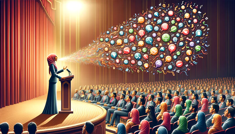 'Konuşma sanatında sözcüklerin akıcılığının ve etkisinin önemini anlatan bir yazı. Retorik yeteneklerinizi artırın, sözlü iletişiminizi güçlendirin.'