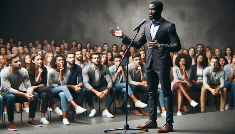 'Etkileyici konuşma teknikleriyle güçlü iletişim kazanın! İş ve sosyal yaşamınızda başarıya ulaşmanın yollarını keşfedin. Konuşma becerilerinizi geliştirin.'