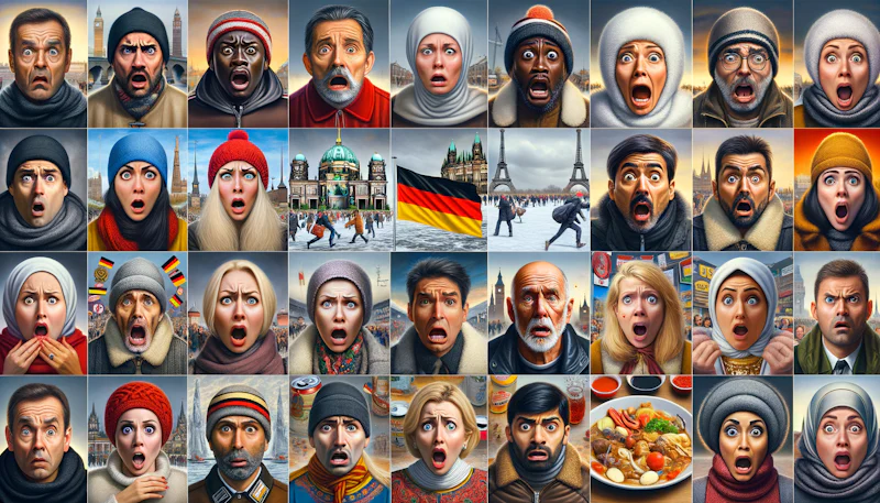 Almanca'da şaşkınlık ifade etmenin en iyi yollarını keşfedin. Pratik ifadeler, alıştırma örnekleri ve dilbilgisi ipuçları. Almanca öğrenin, şaşkınlığınızı ifade edin!