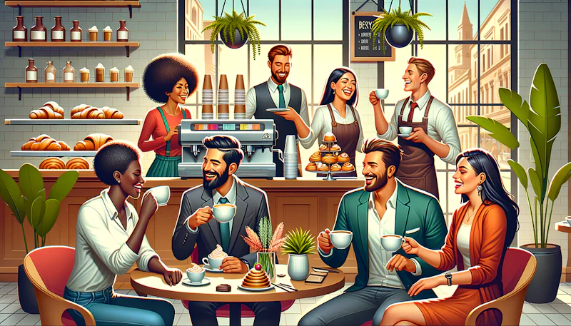 Almanca cümlelerle kafede arkadaşlarınızla nasıl konuşacağınızı öğrenin. Sosyal dil becerilerinizi geliştirin, Almanca'da rahatça konuşun!