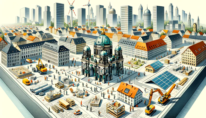 Almanca'da şehir planlama ve kentsel dönüşümle ilgili ifadeleri öğrenin. Konuya dair bilgi ve dil becerinizi artırın.