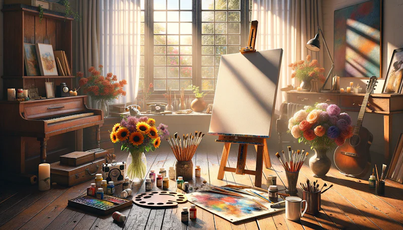 Sanat eserinizi yaratırken Almanca cümleler kullanın! Dil becerinizi arttırın, yaratıcılığınızı konuşturun. Almanca öğreniminde yeni bir yöntem.