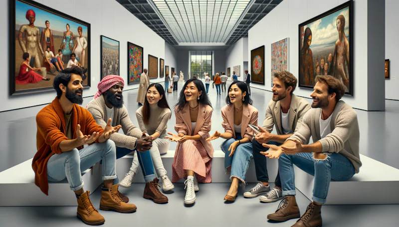 Almanca konuşma becerinizi geliştirin! Sanat, kültür konularında Almanca ifadeleri öğrenin ve konuşmalarınızı zenginleştirin. Pratik yapın ve akıcı konuşun!