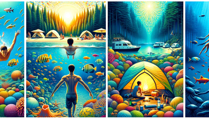 Rusça tatil aktiviteleriniz artık bir sorun değil! Yüzme, kamp ve şnorkelle dalış terimlerini hızlıca öğrenin, tatilin tadını çıkarın.