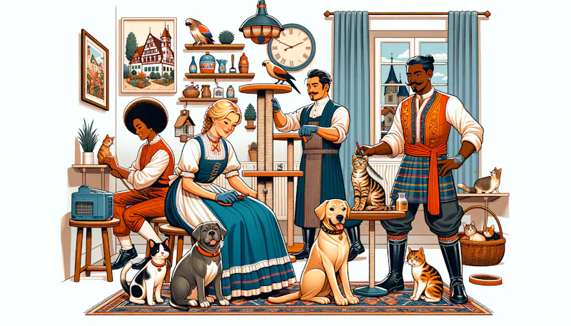 Evcil hayvanlar ve bakımları hakkında Almanca ifadeleri öğrenin. Hayvan bakım kelimeleri ve cümleleri ile Almanca'nızı geliştirin.