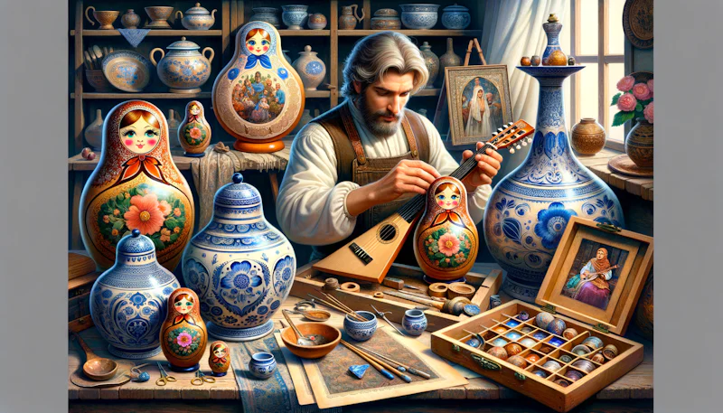 Rusça'da geleneksel sanat ve el sanatlarıyla ilgili konuşmayı keşfedin. Rus kolayı, matruşka yapımı ve daha fazlasını öğrenin. Hoşuna gidecek!