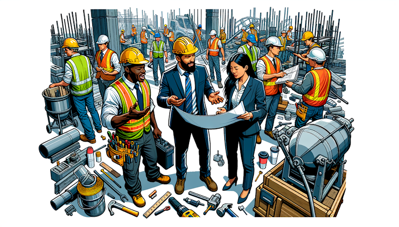 Inşaat işçileri için Almanca mesleki konuşma ifadeleri. İş yerinde iletişimi kuvvetlendirin, doğru terimlerle kendinizi daha iyi ifade edin. Almanca konuşma becerinizi geliştirin.