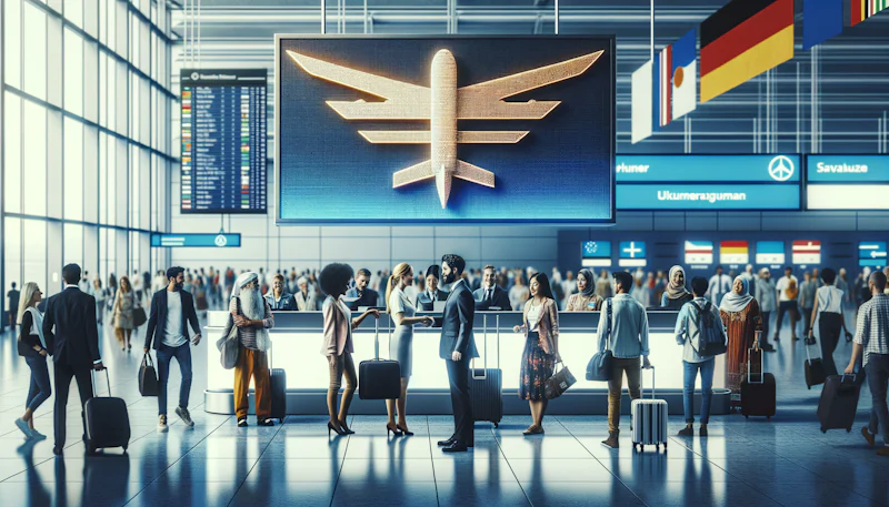 Havaalanında Almanca konuşabilmek için ihtiyacınız olan temel ifadeleri öğrenin. Yolculuğunuzu kolaylaştırın; dil engellerini aşın!