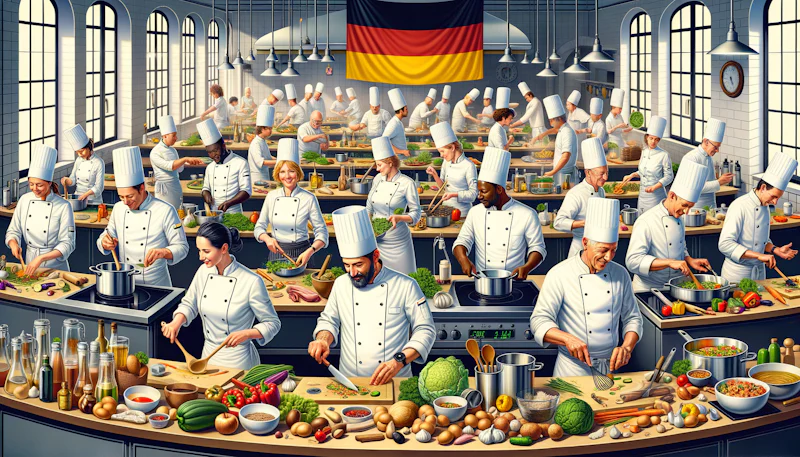 Mutfak şefleri için essiz Almanca mesleki konuşma ifadeleri. Alman mutfak dilini öğrenin, kariyerinizi yükseltin. Almanca dil becerinizi geliştirin!