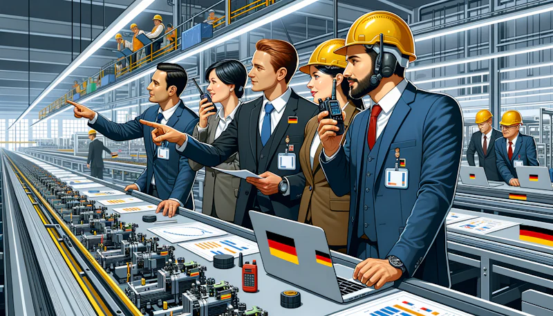 Almanca mesleki konuşma ifadelerini üretim yöneticileri için özel olarak derledik. Mesleki dilinizi güçlendirin, iş iletişimini kolaylaştırın.