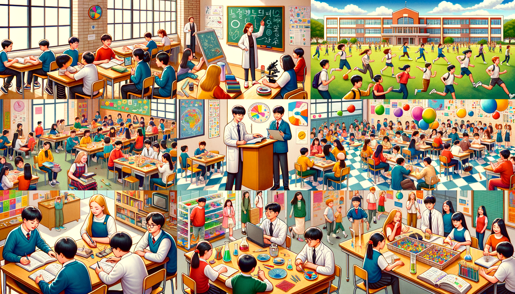 Korece'de okul ve sınıf aktiviteleri öğrenin! Temel ifadeler, cümleler ve kısa diyaloglar ile dil becerinizi hızla geliştirin.
