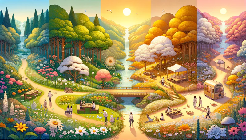 Korece öğrenirken doğa ve çevre terimlerini keşfedin. Dışarıda geçirilen vakit bir dil öğrenirken yardımcıdır. Korece pratik yapın!