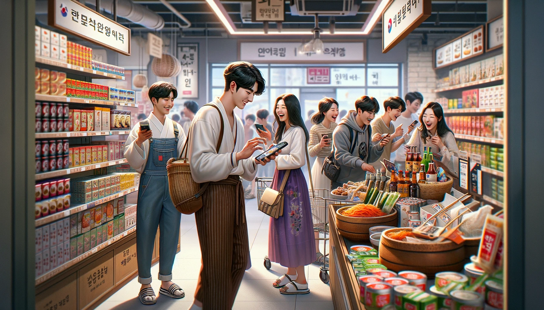 Korece'de süpermarket alışverişi yaparken kullanabileceğiniz pratik ifadeleri öğrenin. Günlük yaşamda Korece konuşma becerinizi artırın.