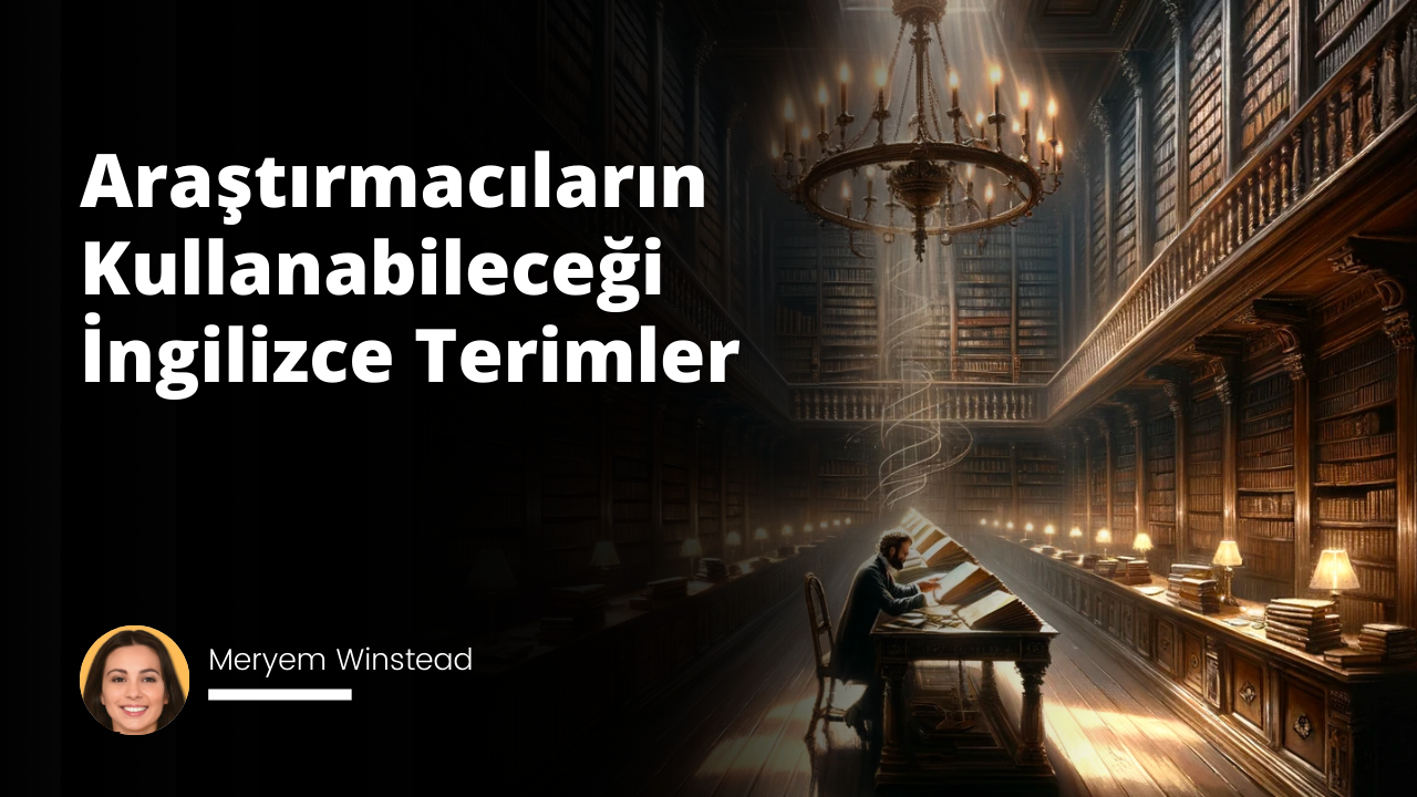 Bu görsel, bilimsel çalışmalarınızı geliştirin ve global anlayışınızı artırın konseptini yağlıboya bir tabloda yansıtıyor. Sanatçı olarak Giovanni Antonio Canal'ı seçtiğimizi düşünebiliriz. Bu sahne geniş bir kütüphane odasını içeriyor; raflar boyunca dizilmiş kitaplarsa, bize bilginin ve çalışmanın sonsuzluğunu hissettirir. Aydınlatma, odanın merkezinden yukarıdan, büyük bir avize tarafından sağlanır ve araştırmacının çalıştığı antika masaya göz alıcı bir şekilde düşer. Farklı tonlarda ahşap rengi predominanttır: raflar koyu, masa ve sandalye ise daha açık ahşaptan yapılmıştır. Bu, genel renk sıcaklığını sıcak ve hafif koyu bir ton yapar. Araştırmacının yüzünde dikkatli ve yoğun bir ifade vardır; gözlerinde merak ve bulma arzusu belirgin. Rehberlik eden kelimelere dikkati çekmek için, kitapların arasından, onlara ışıklı bir yol gösteriyormuşçasına çıkan İngilizce terimler belirginleştirilmiştir. Genel atmosfer, hafif bir bulanıklık ve gölgeli alanlarla geliştirilmiştir.